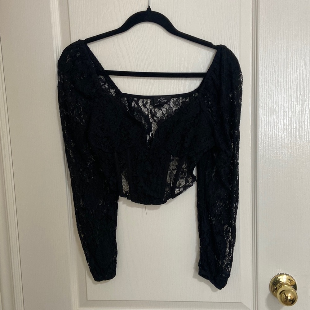 Black corset top size small